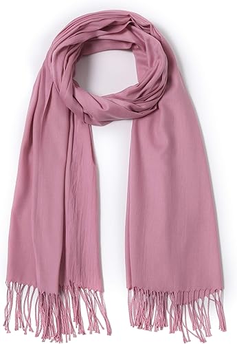 Echarpe Tipo Pashimina Rosa Antigo