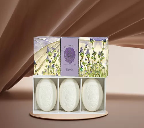 LA FLORENTINA CAIXA COM 3 SABONETES LAVANDA
