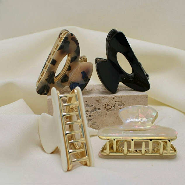 Piranha Dourada com Acrílico Vazada Madrepérola, preta, ambar, creme